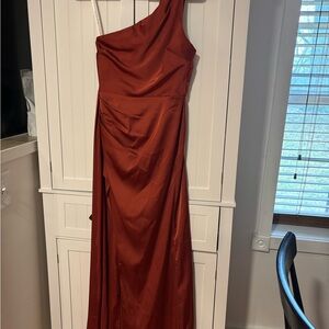 Azazie Maron Terracotta Bridesmaid Dress